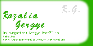rozalia gergye business card